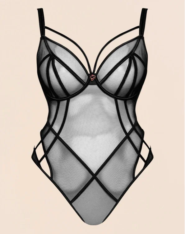 Scantilly Senses Plunge Bodysuit Black | 34J