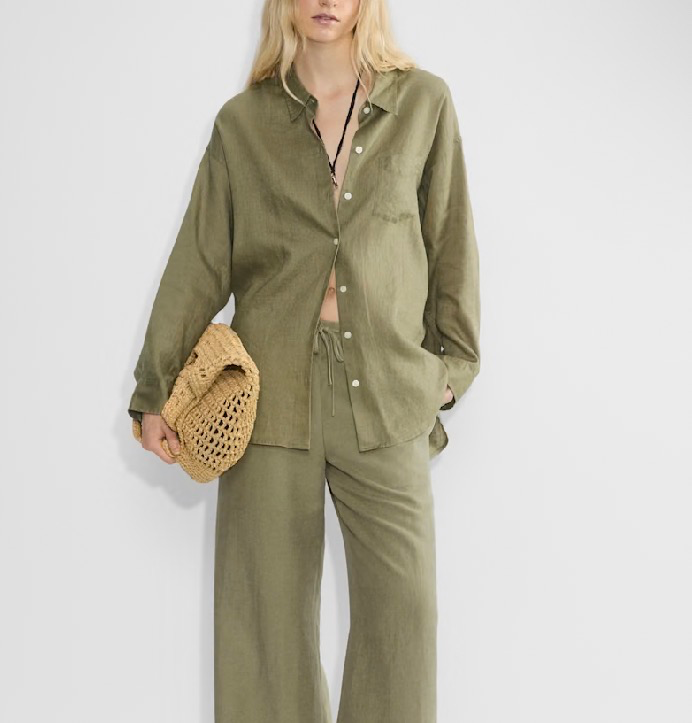 Wilfred, Relaxed Linen Shirt Green