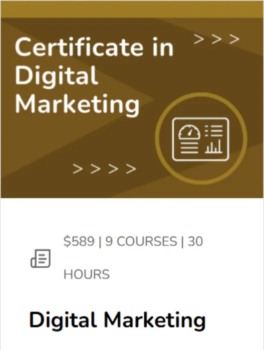 Certificate in Digital Marketing