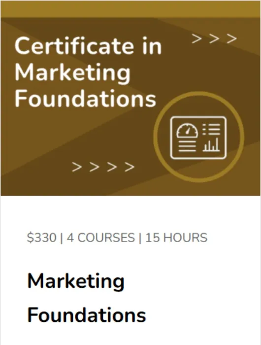 Certificate in Marketing Foundations