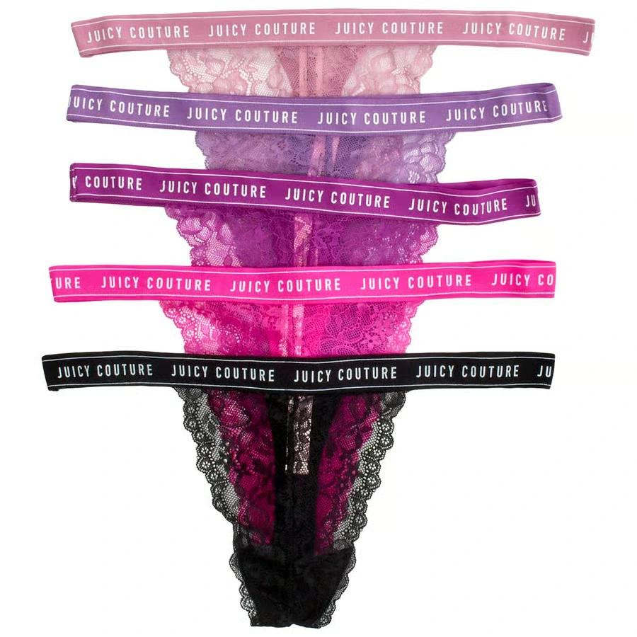Juniors Juicy Couture 5pk. Lace & Mesh Thongs JC3603-5PKJ - Boscov's