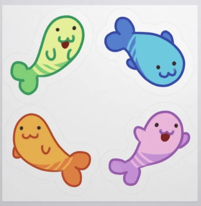 Guppy puppy sticker pack