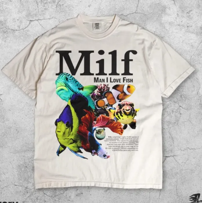 Man I Love Fish Vintage T-arium LoY2K Style Top