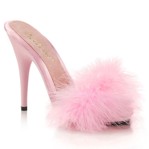 Poise-501F Marabou Sandals