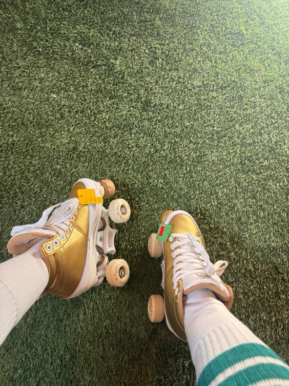 Roller skates and pads