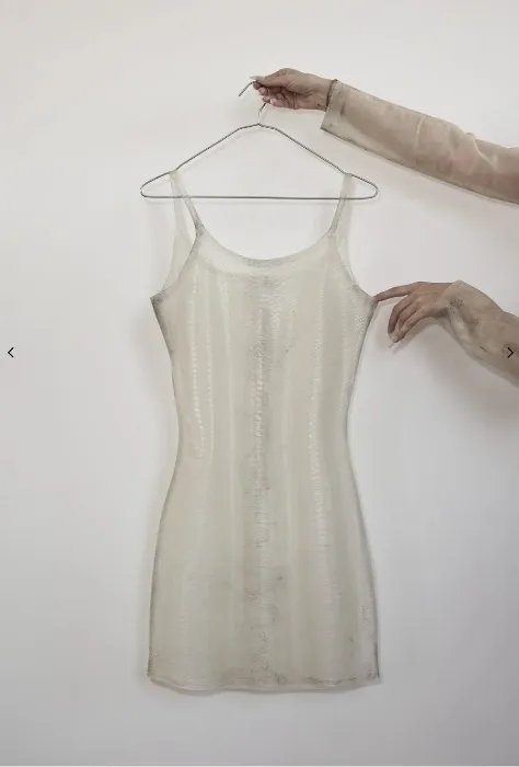 Clear Snakeskin Pattern Latex Dress