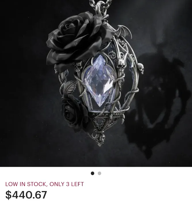 Valentine's Goth Cage Necklace