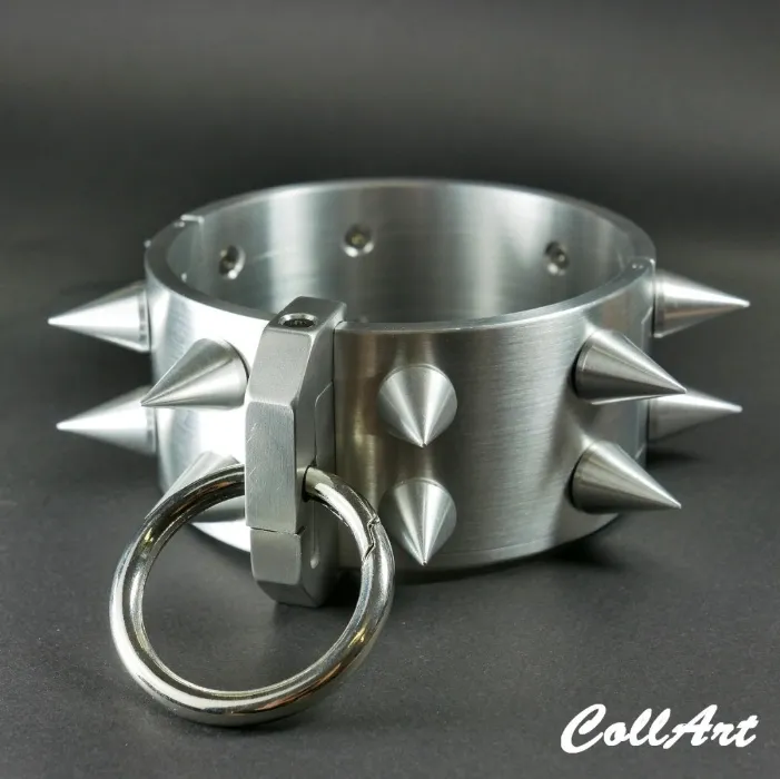 CollArt Heavy Steel Spiked Collar