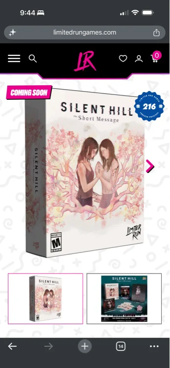 Silent Hill the Short Message Physical Edition from Limited Run Games
