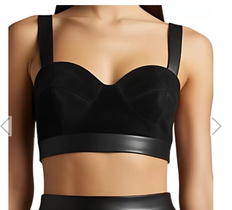 Bustier en cuir d'agneau 