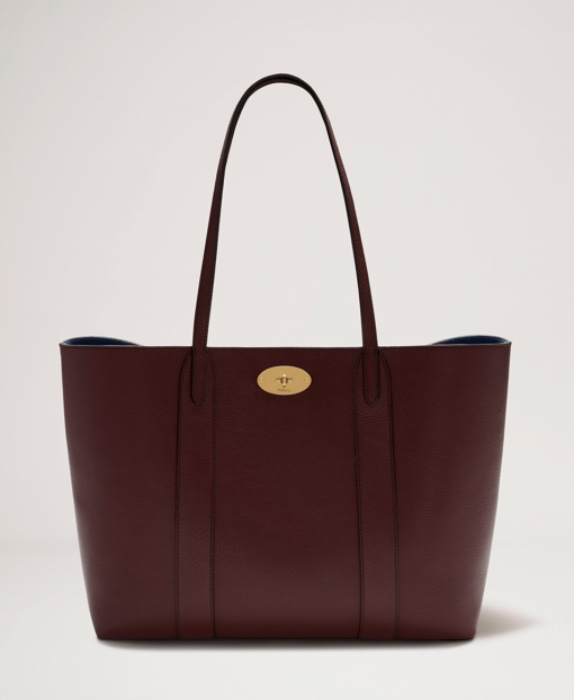 Mulberry: Bayswater Tote, Burgundy Small Classic Grain