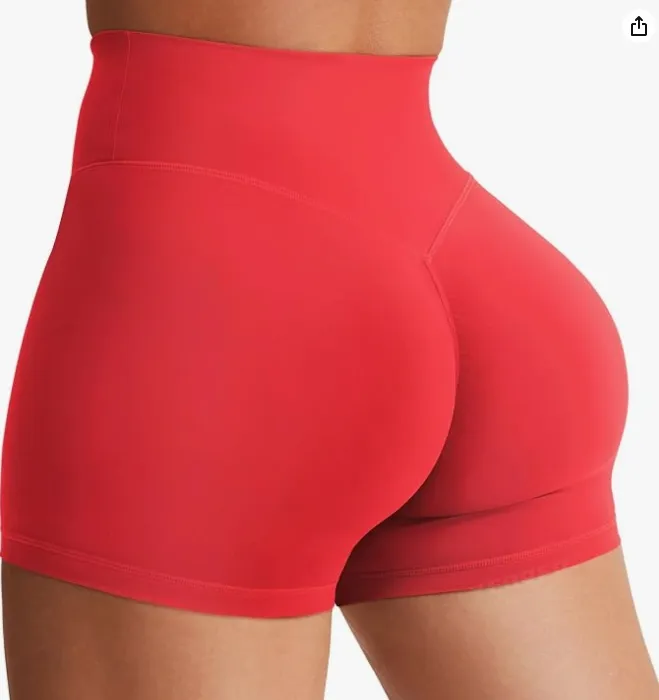 Red Yoga Shorts