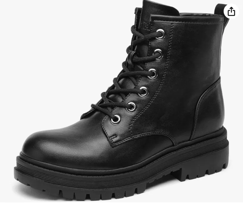 Black Combat Ankle Boots