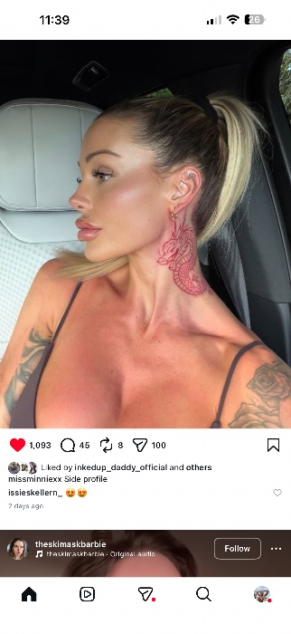Side Neck tattoo 