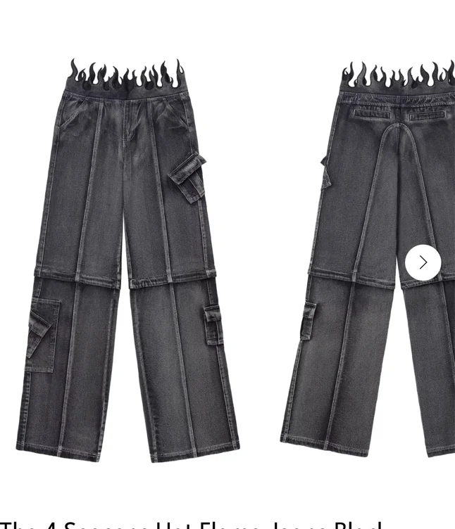 The 4 Seasons Hot Flame Jeans Black