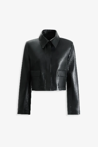 Nour Hammour | Bleeker Cropped Leather Jacket