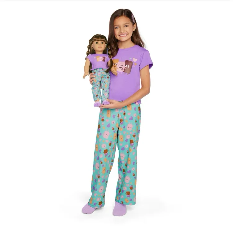 american girl s’mores pajama matching
