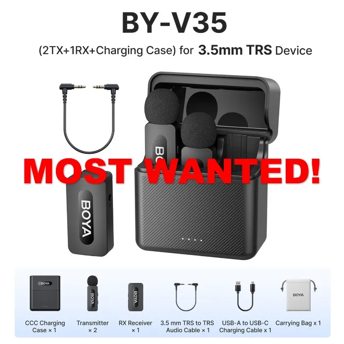 BOYA BY-V3 Wireless Lavalier Mic