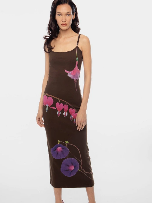 Cora Dress - Bleeding Hearts 