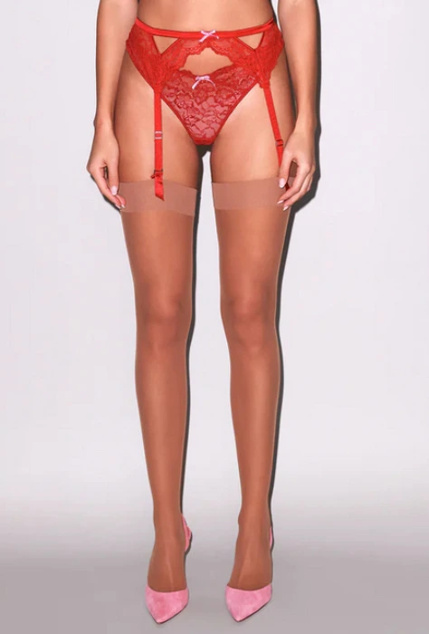 Caramel Sheer Thigh High Stocking | Fleur du Mal