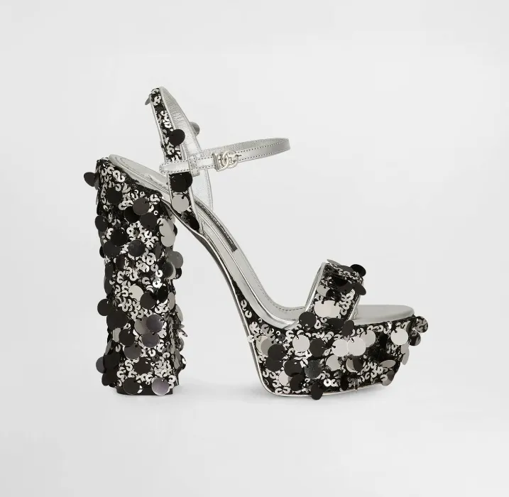 Dolce & Gabbana - Sequined platform sandals