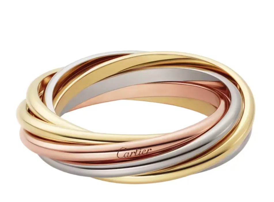 Cartier - White, Yellow and Rose Gold Trinity Ring
