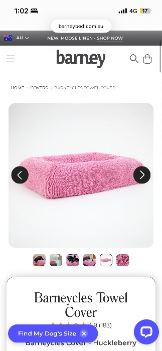Barney Barneycles towel cover 