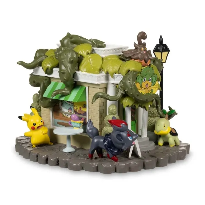 Haunted Pokémon Village: Pansage Creeping Vines Tea Shop Figure
