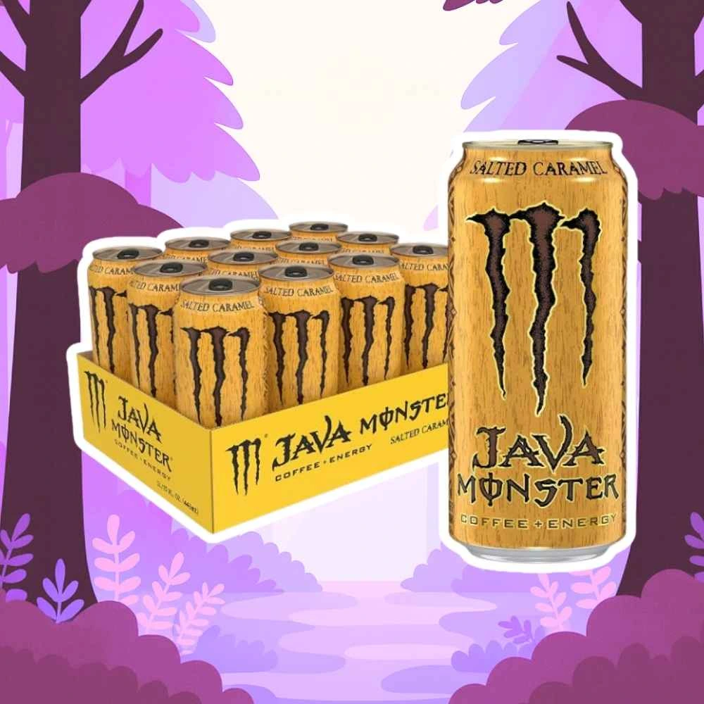 Monster Energy Java Monster Salted Caramel, Coffee + Energy Drink, 15 Fl Oz | Pack of 12 - Salted Caramel - 12 Pack