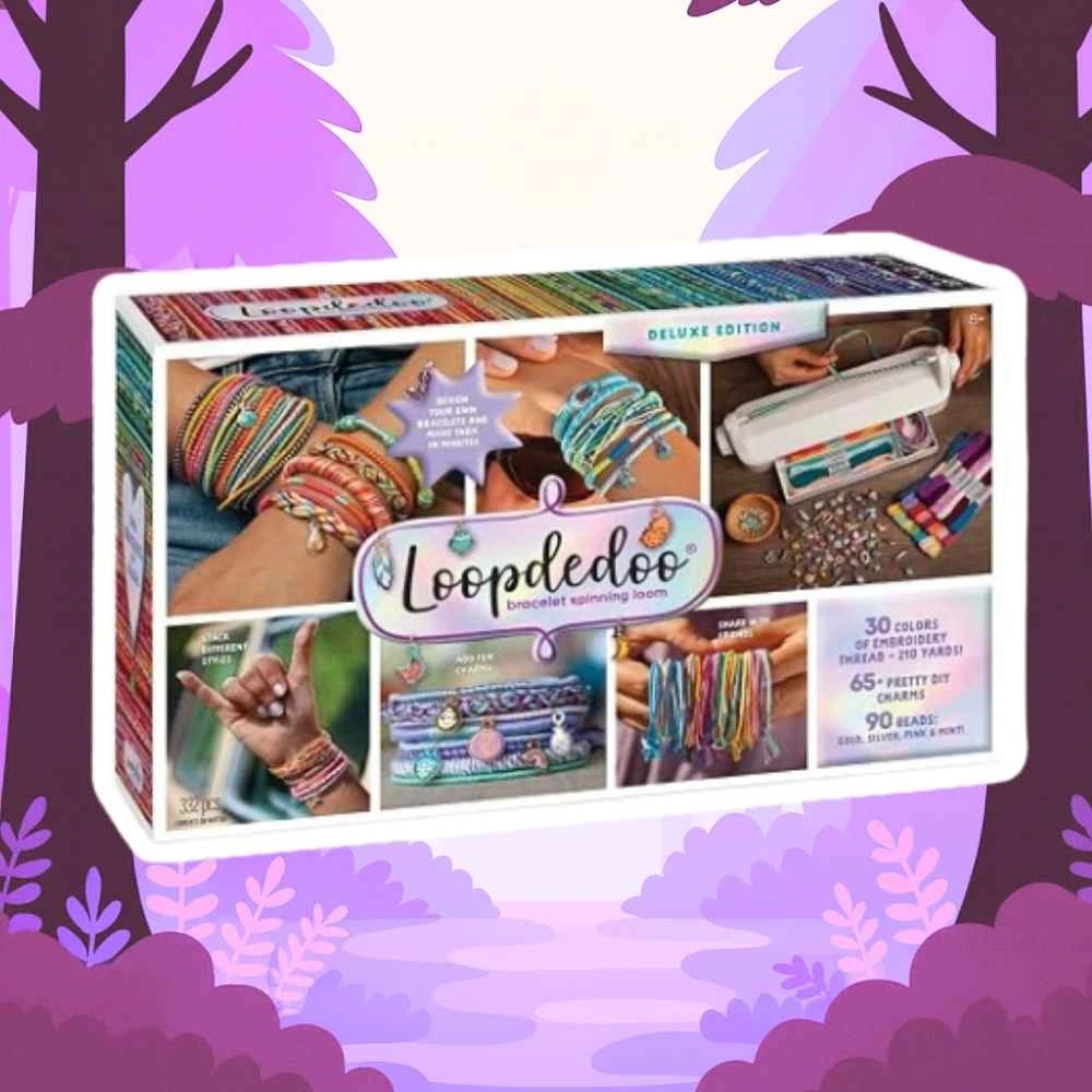 Loopdedoo Deluxe DIY Friendship Bracelet Maker Kit - Make Bracelets in Minutes for Birthdays and Friendship Gifts - Award Winning Crafts Kit for Kids Aged 8+ - Deluxe