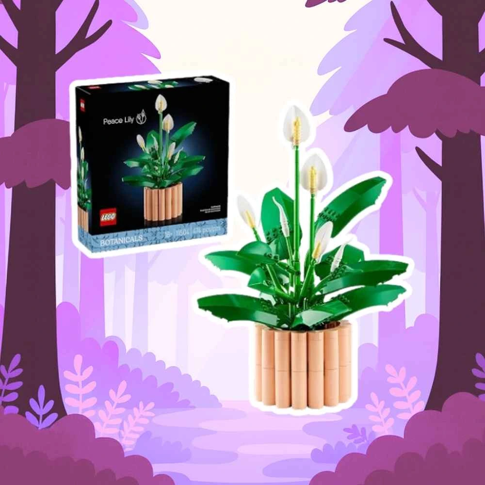 LEGO Botanicals Peace Lily Flower Building Set for Adults - Gifts for Birthdays - DIY Bedroom, Book Shelf & Office Decor for Women & Men, Ages 18+ - Artificial Flowers Crafting Kit - 11504