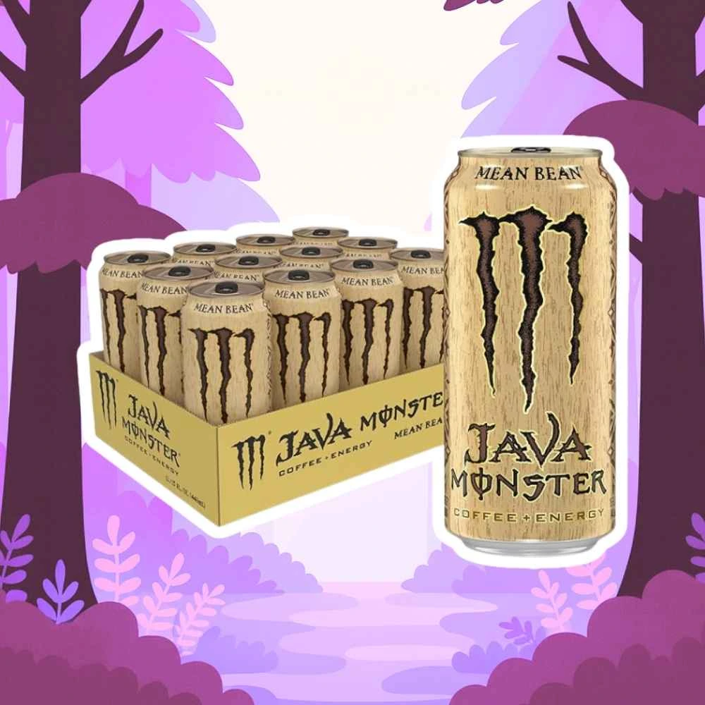 Monster Energy Java Monster Mean Bean, Coffee + Energy Drink, 15 Ounce | Pack of 12 - Mean Bean - 12 Pack