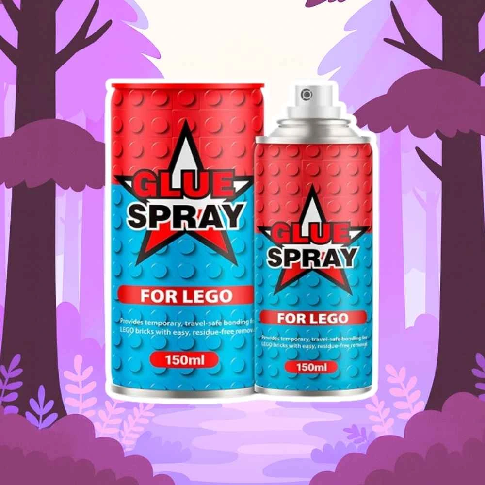 Glue Spray for Lego, Dry Fast Without Leaving Sticky, Hold Still Togehter and Never Fall Apart, Won't Break or Loose Pieces in The Future, Temporary for Safe Transport & Display, 5.1 oz