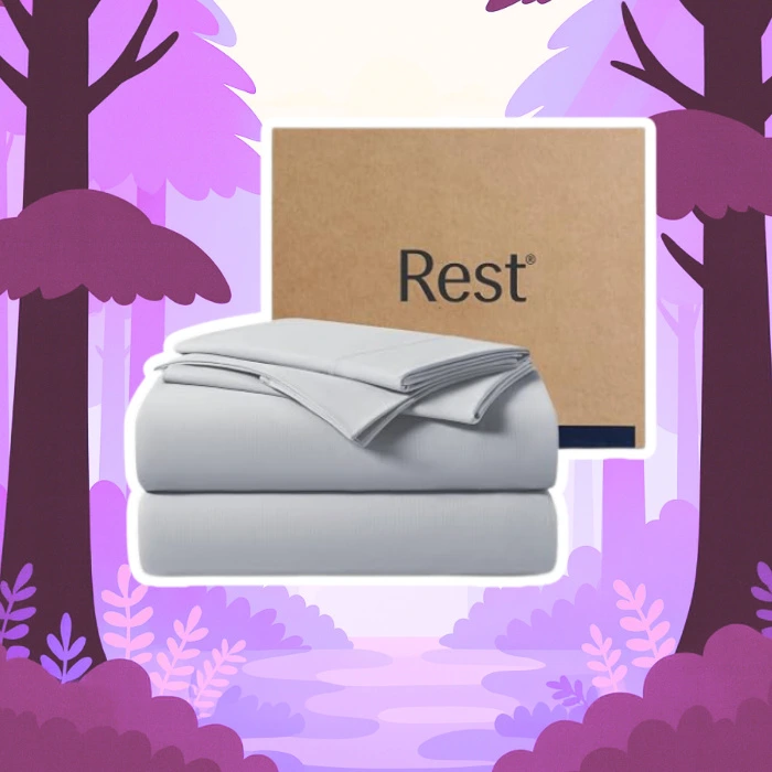 REST® Evercool®+ Cooling Sheet Set for Hot Sleepers, Queen | Q-Max>0.44 Night Sweat Bed Sheets, Ionic+ Self-Cleaning Silver Yarn for Sensitive Skin - 2 Pillowcases, 1 Fitted/Flat Sheet - Light Gray - Queen - 4