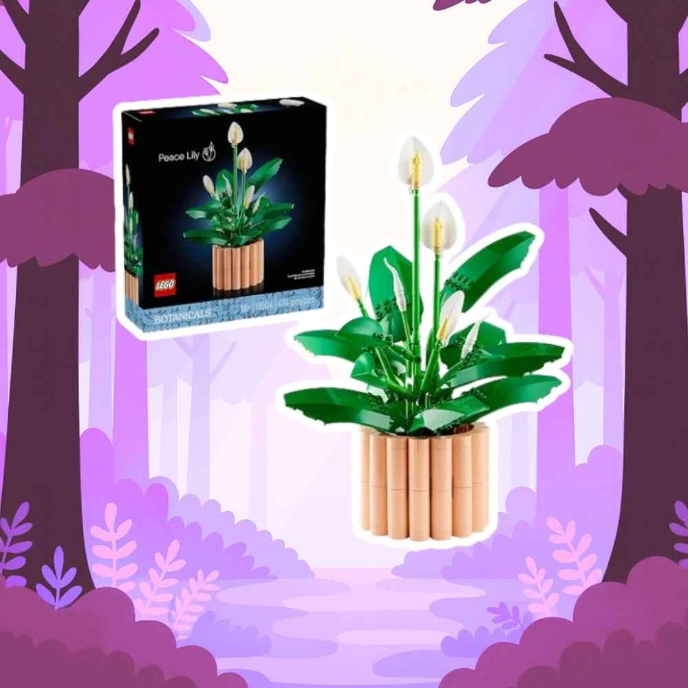 LEGO Botanicals Peace Lily Flower Building Set for Adults - Gifts for Birthdays - DIY Bedroom, Book Shelf & Office Decor for Women & Men, Ages 18+ - Artificial Flowers Crafting Kit - 11504