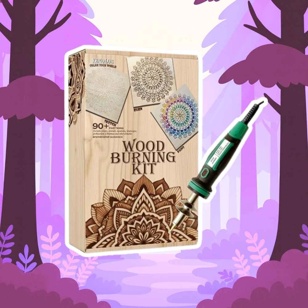 Xenolog Deluxe Wood Burning kit - Ultimate Bundle with Pen, Stand, Tips, Watercolor, Stencils, Graphite Paper, plaques - Beginner-Friendly Gift for Teens, DIY for Anyone into Wood Burning.