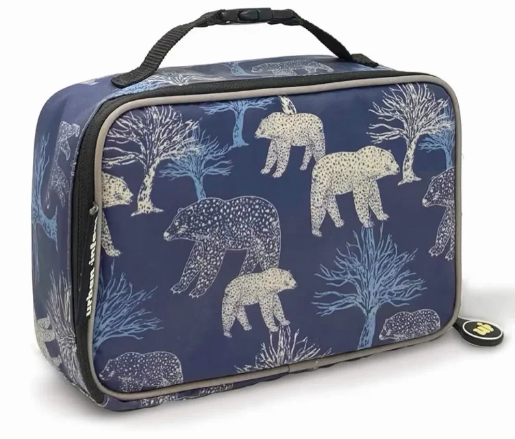 Urban Infant Yummie Lunch Bag with Allergy Alert Cards - Bears, Grey - Bears