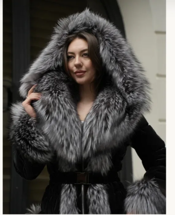 Fox fur coat 