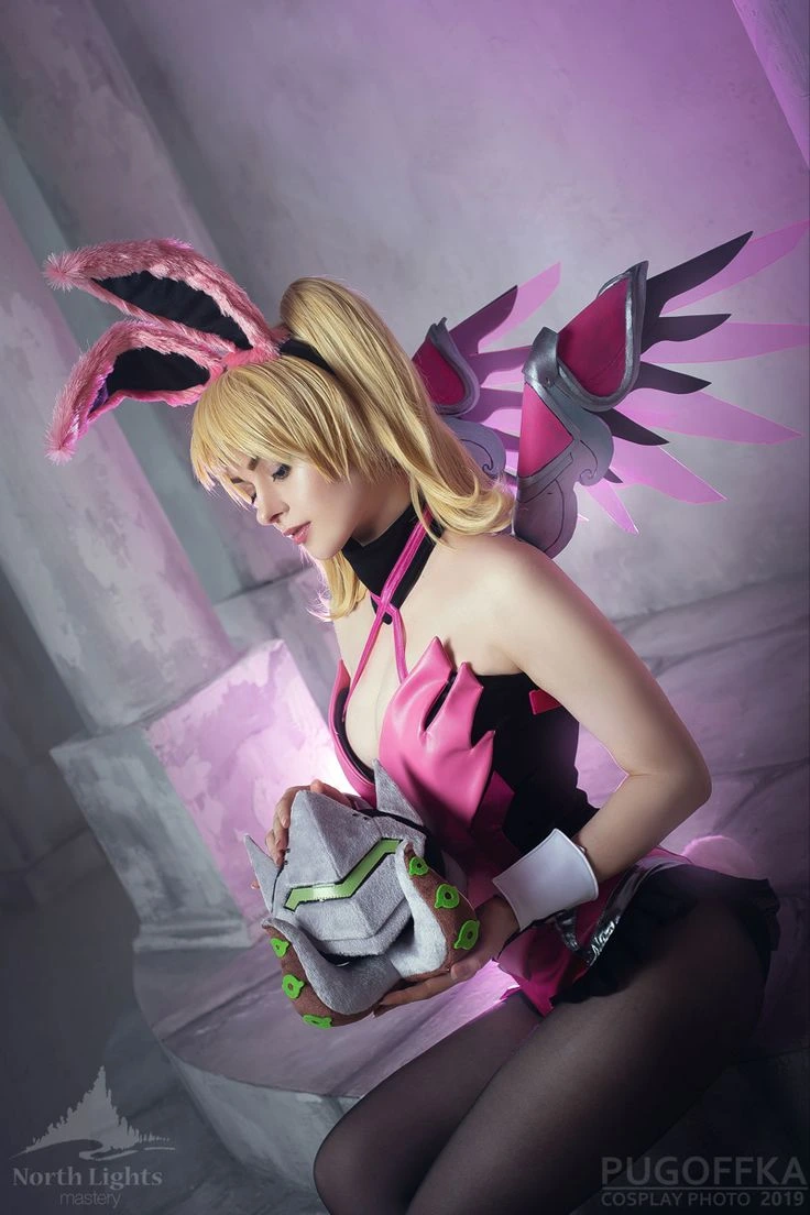 Pink Bunny Mercy Cosplay