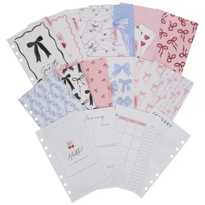 Romantic Bow Undated Planner Inserts (personal)