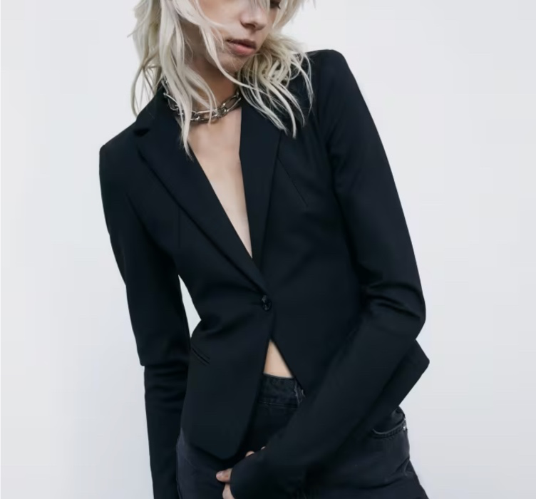 Extra-Slim-Blazer mit einem Knopf | Patrizia Pepe