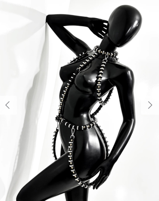 Mini Ring Harness | Full Harness / Black / Silver Tone