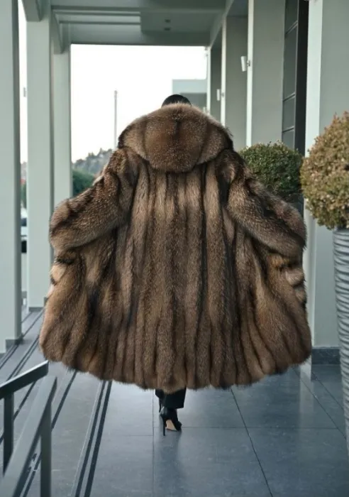 Velur Boutique Raccoon Fur Coat