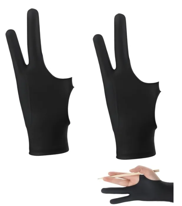 2pcs Artist Gloves, Drawing Gloves With Palm Rejection for Tablet, Digital Art Gloves for Drawing and Sketching, Two-Finger Design for Artists : Amazon.in: Home Improvement