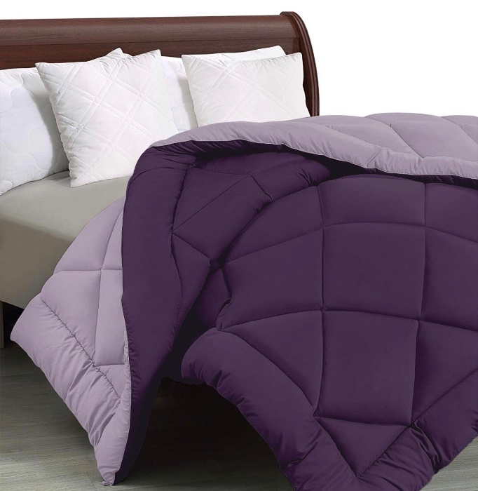 Cloth Fusion Reversible AC Comforter Single Bed 220 GSM,Soft Microfibre Quilt Blanket for Winter(60X90 inches, Plum & Lilac) : Amazon.in: Home & Kitchen