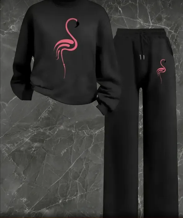  Pink Flamingo Sweater Sæt