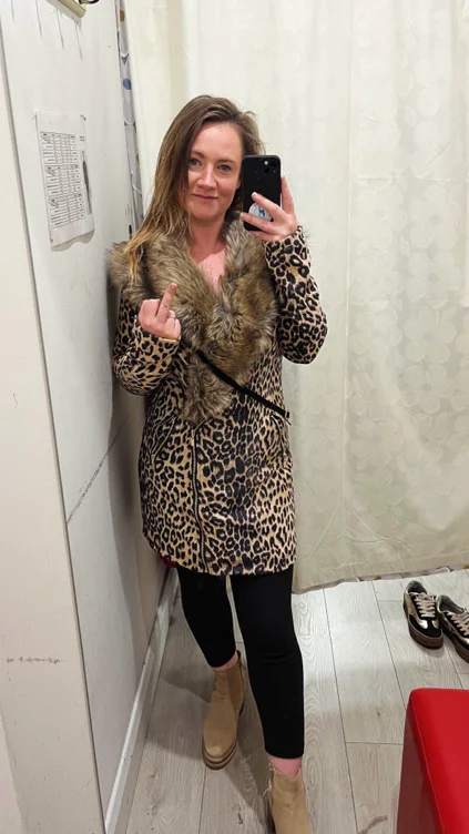 Leopard print coat