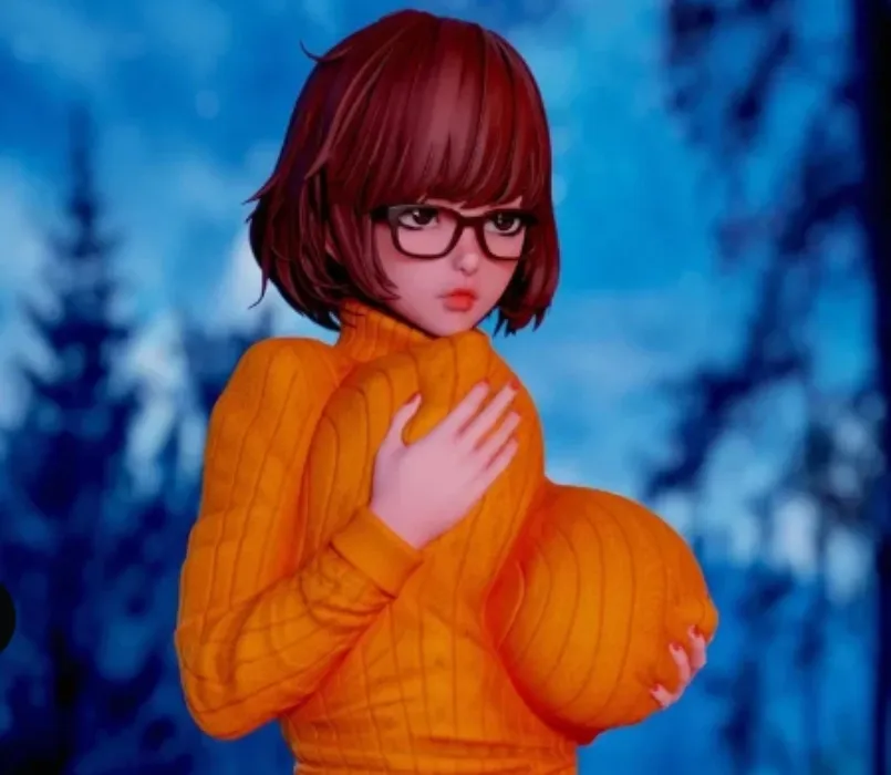 Boneco de resina Velma Dinkley | Figura de resina impressa em 3D | Pintado à mão