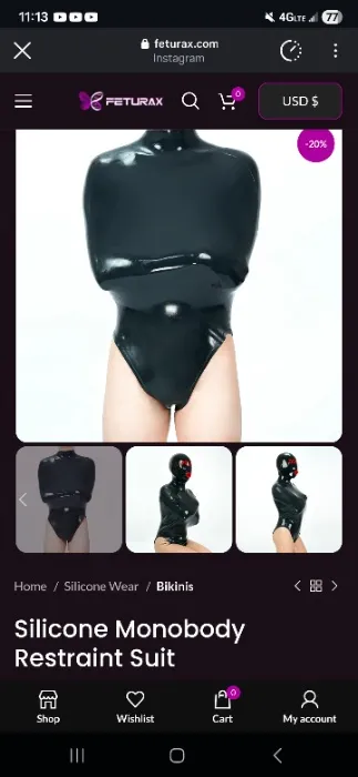 Silicone Monobody Restraint Suit