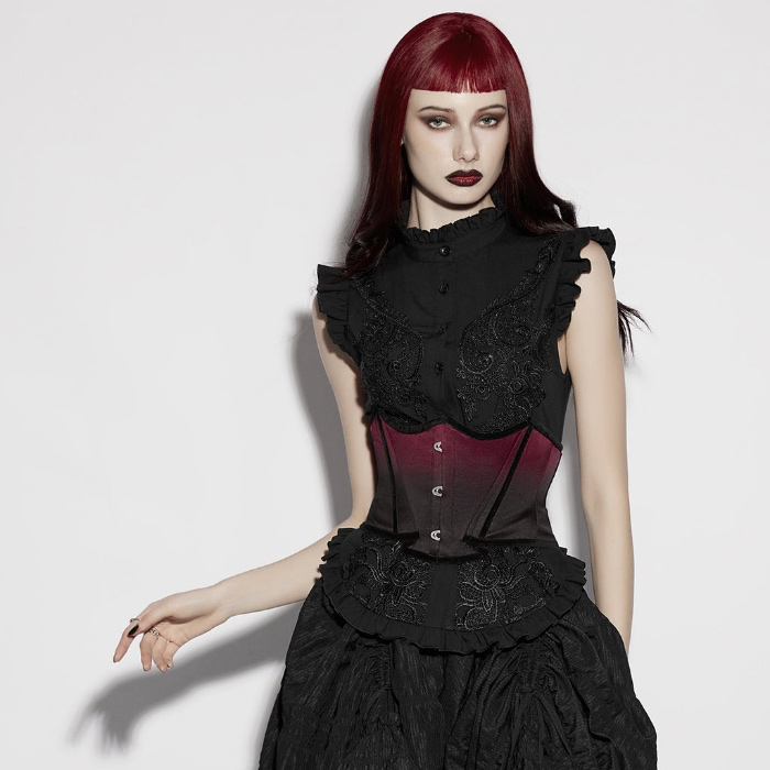 Bat Wrap Rouge Ombre corset - Punk Rave